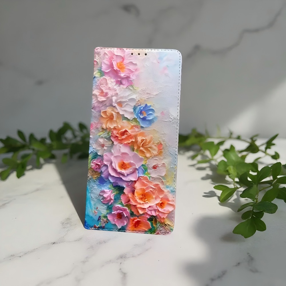Samsung Galaxy S24 - Malowane, magnetyczne, skórzane etui z klapką