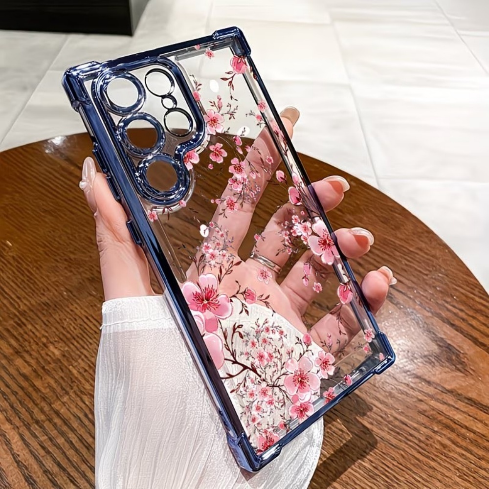 Samsung Galaxy S24 - Etui na telefon z elektroplaterowanymi kwiatami