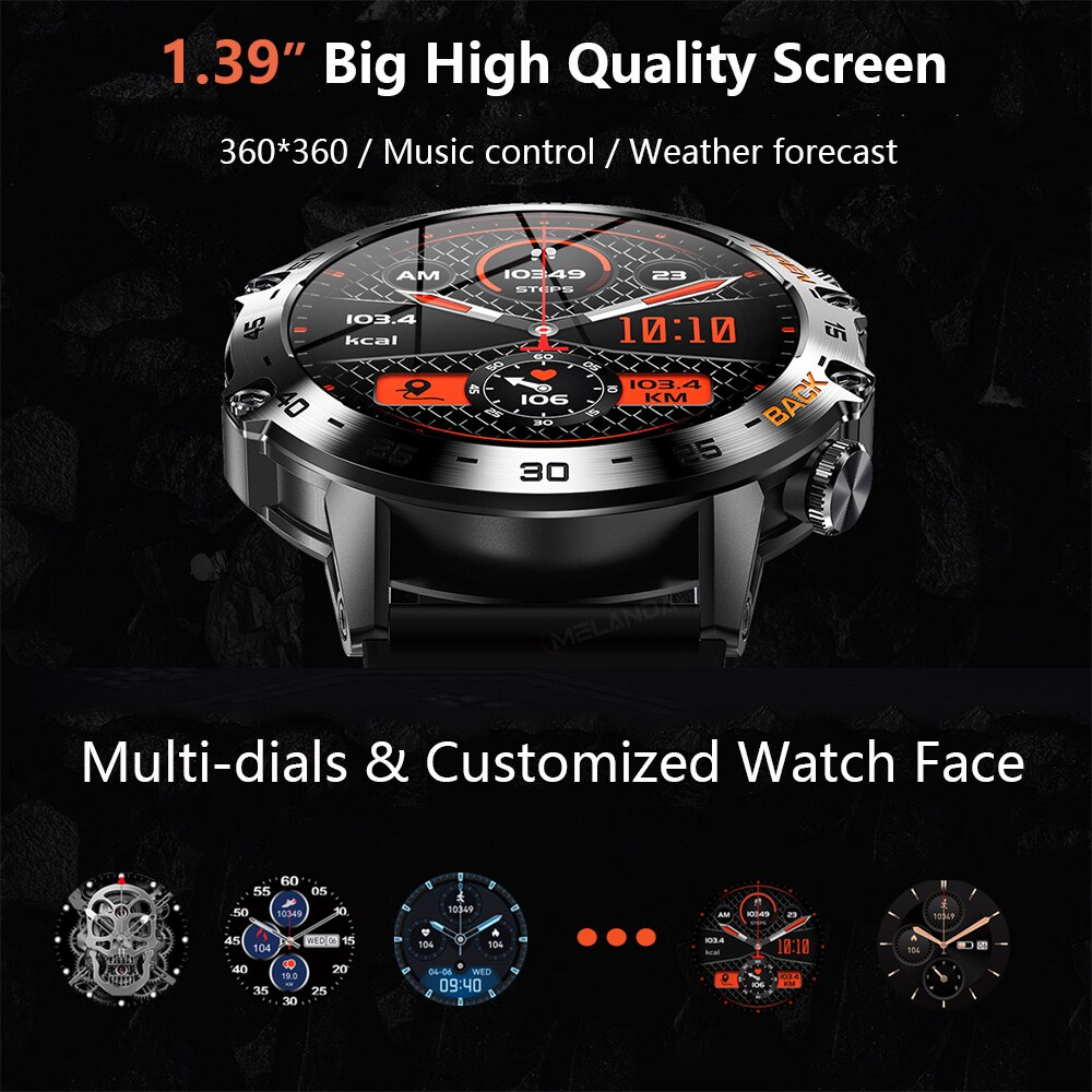 MEVADEN Steel 1.39 cala Męski  – Smartwatch Store recenzja i cena